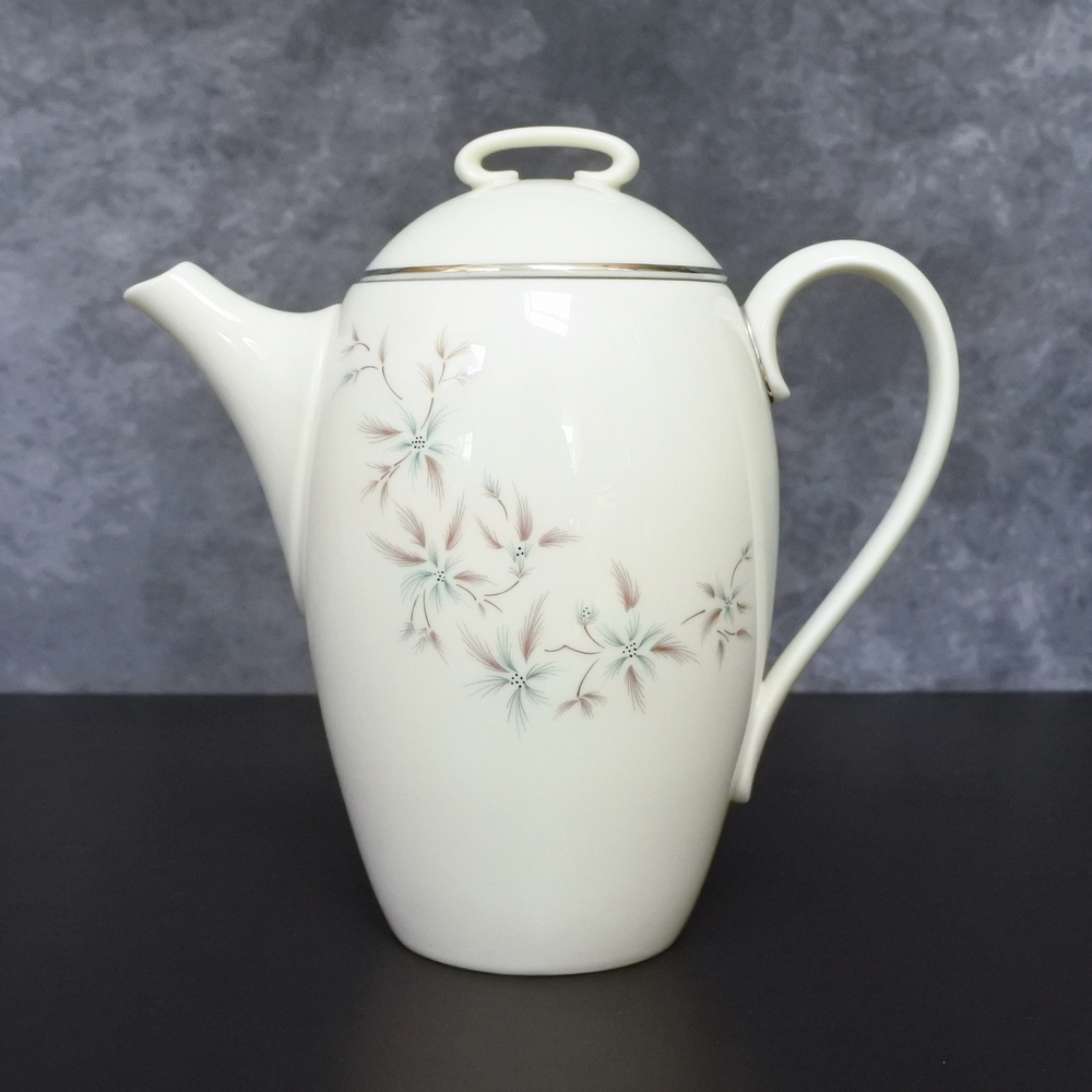 Rare Vintage Lenox China Wyndcrest Blue Floral Coffee Pot